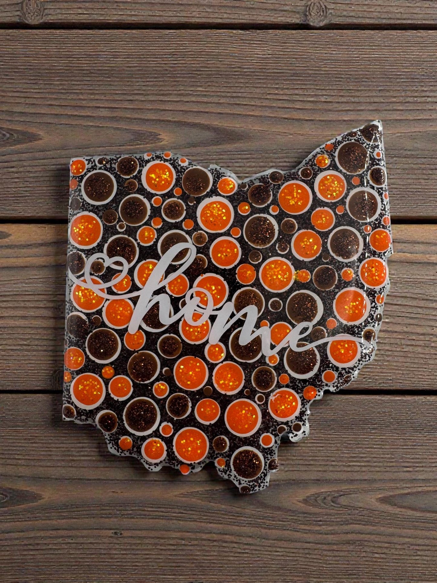Handmade State Magnet, Handpainted Dot Art Home Gift, Multi Color Unique Souvenir