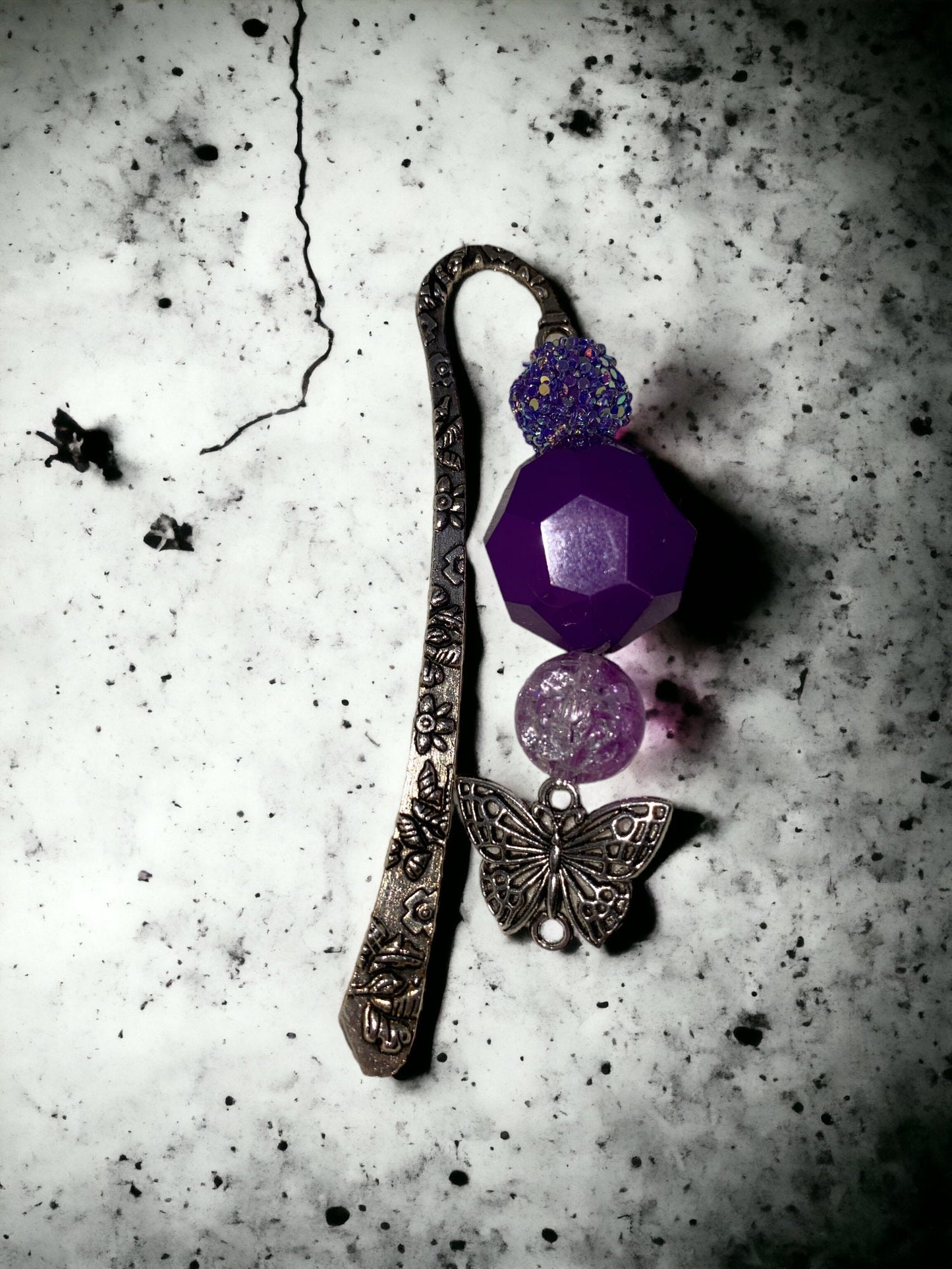 Bubblegum Bead Bookmark: Red Rose, Pink Ballerina, Purple Butterfly