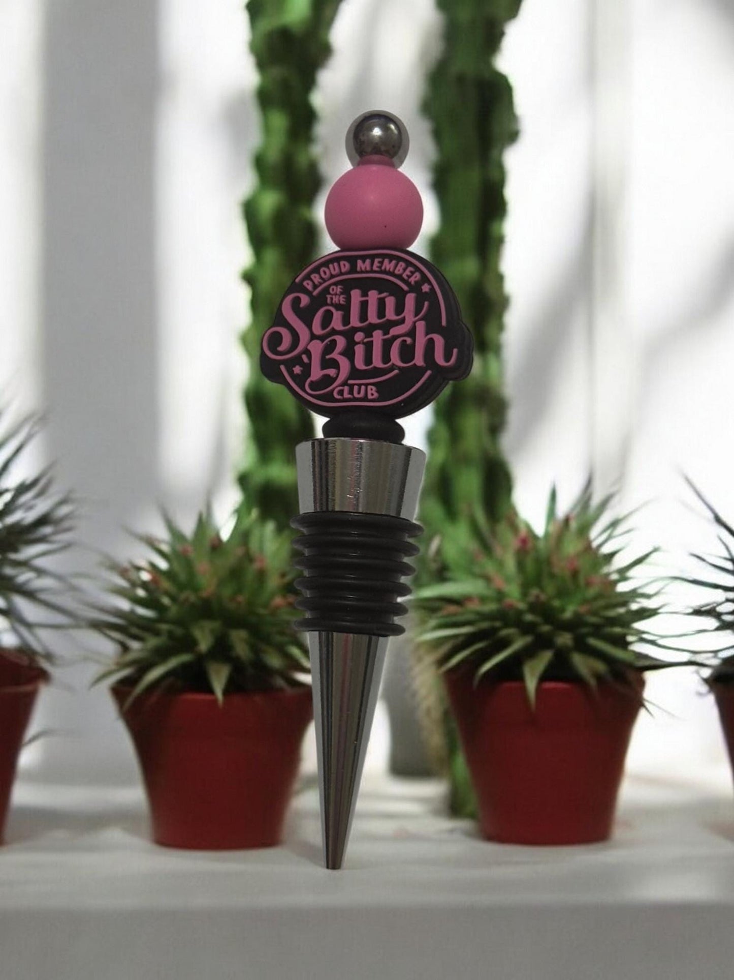 Beaded Wine Stopper with Unique Focal Charm | Fun Bottle Sealer Gift