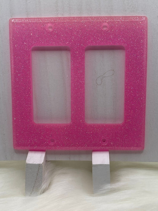 Glitter Double Light Switch Cover: US Standard Outlet