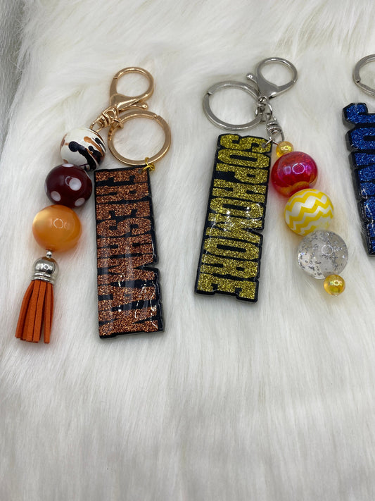 Bubblegum Bead Keychain - Colorful Class Keychains for Trendy Students & Fun Gift Ideas!