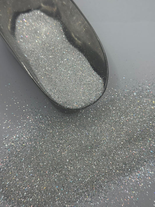 White Fine Polyester Glitter: Craft & Tumbler Supply "Cinderella"