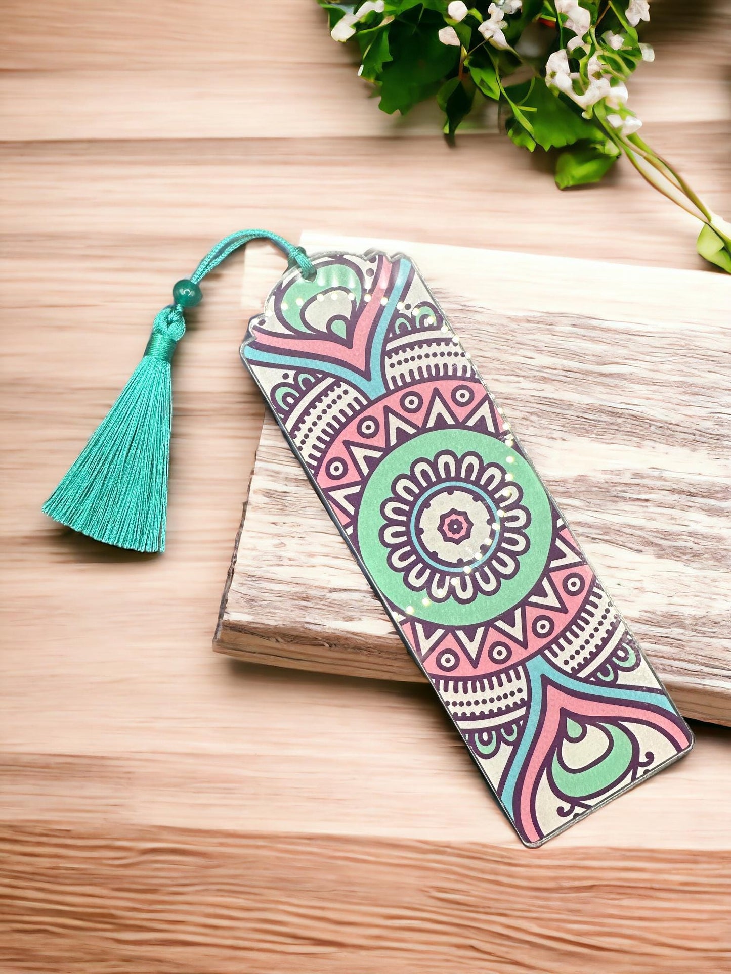 Handmade Jeweled Bookmark | Crystal Page Marker Gift for Readers | Elegant Book Lovers Accessory