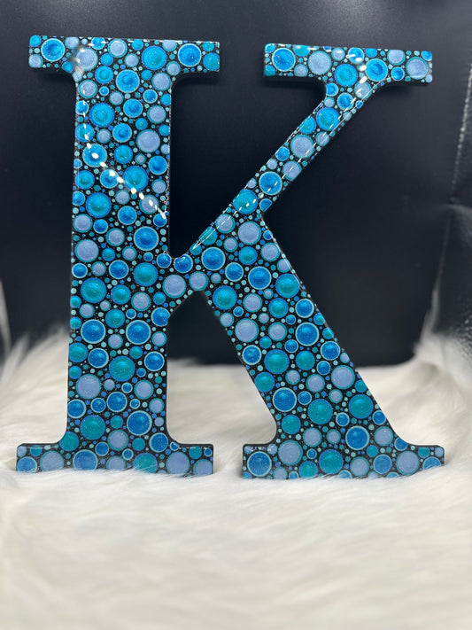 Personalized Dot Art Initial K Wall Decor -  Sparkle Wall Decoration