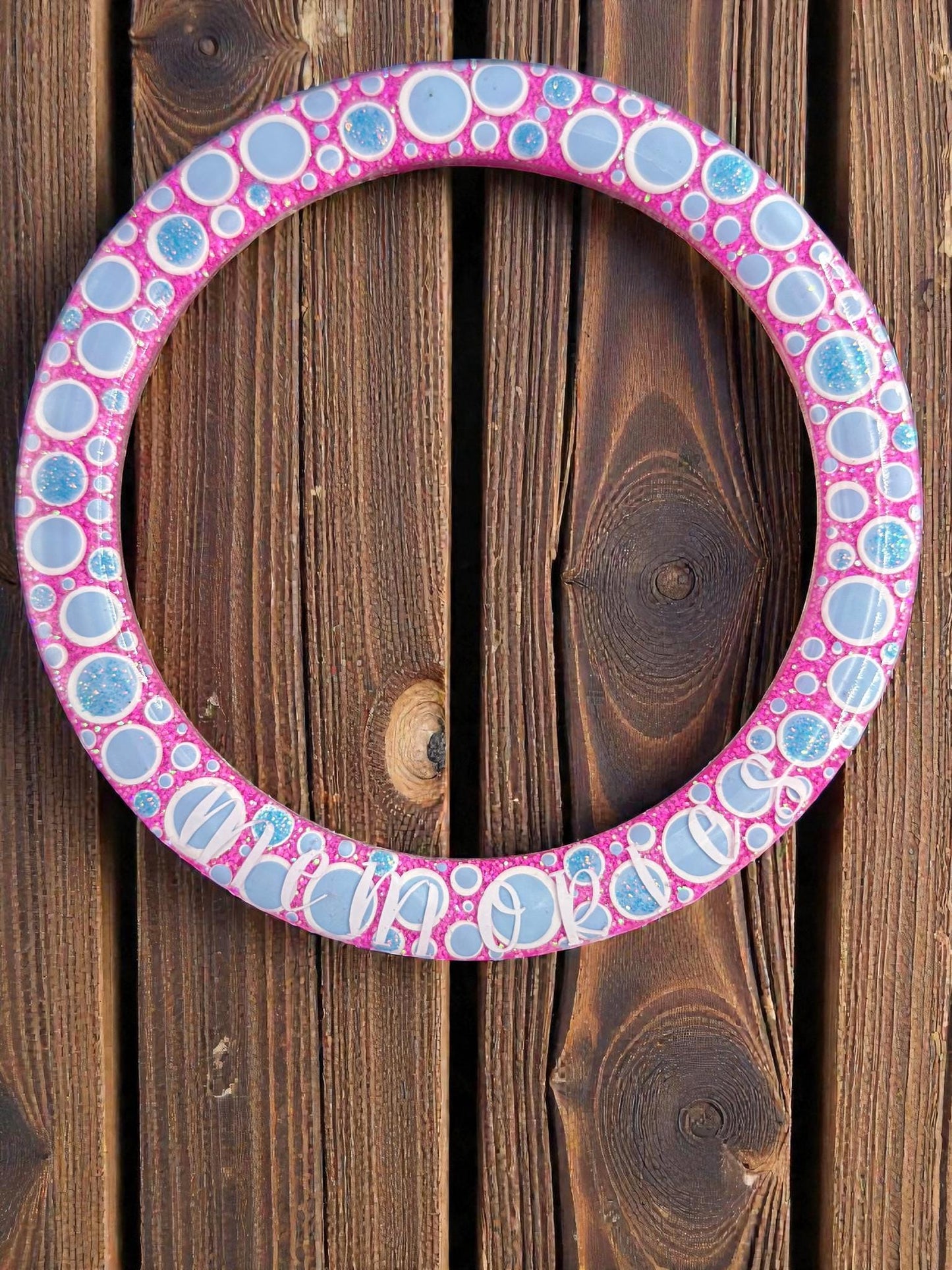 Handmade Circle Memories Picture Frame Magnet | Handpainted Keepsake Gift