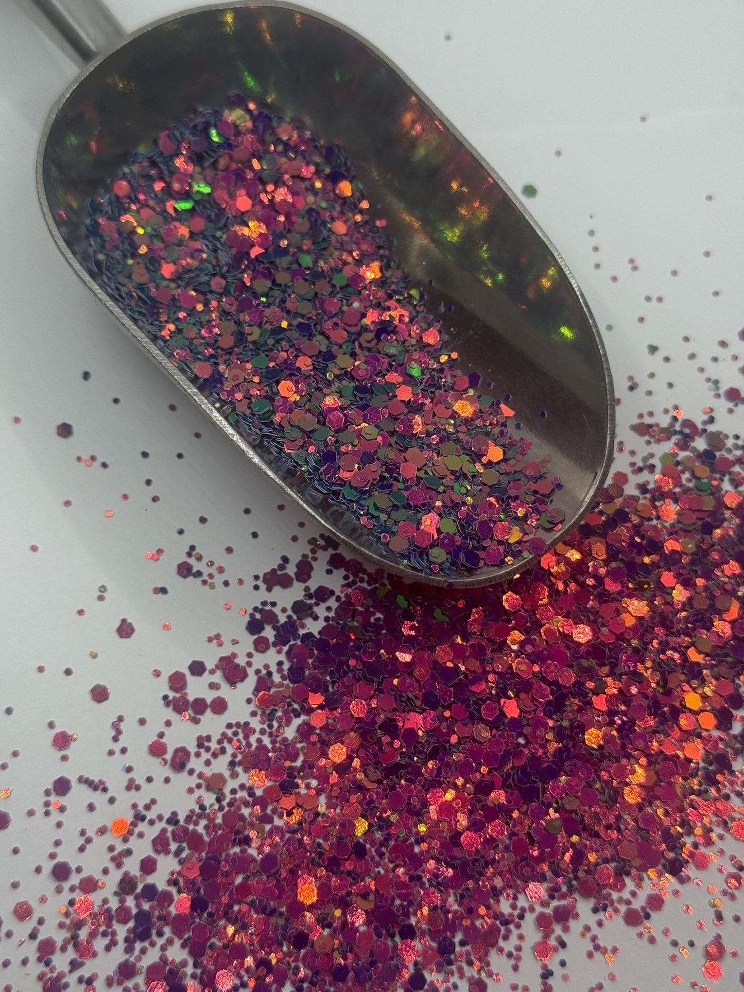 Chunky Purple Red Color Shift Glitter: DIY Craft Supply "Jealousy"