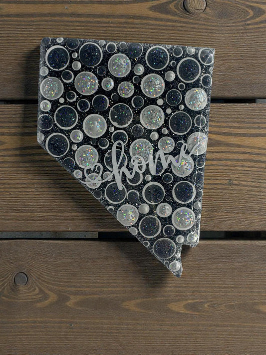 Handmade State Magnet, Handpainted Dot Art Home Gift, Multi Color Unique Souvenir