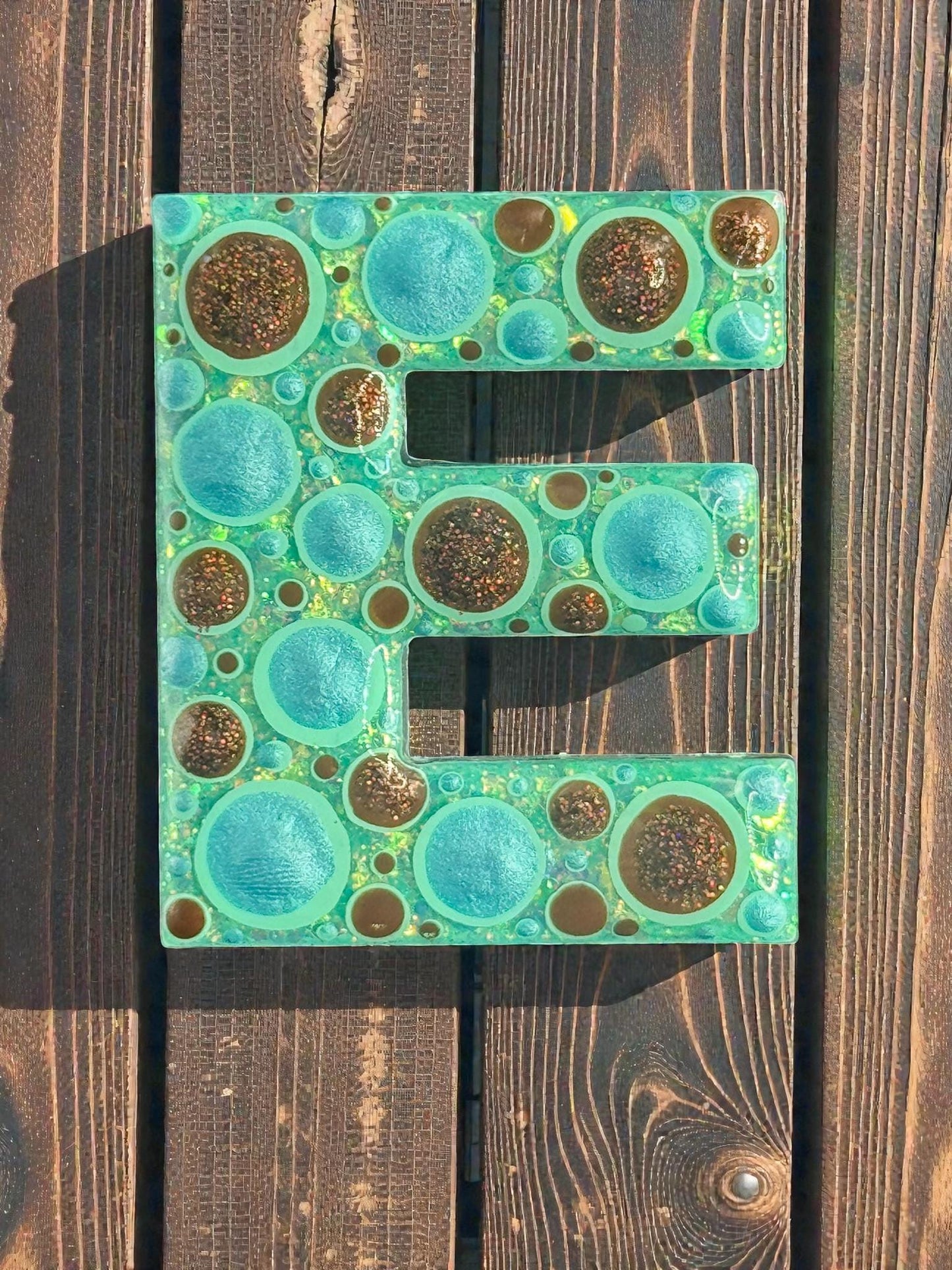 Handpainted Initial Fridge Magnet - Unique Handmade Letter Dot Art Decor Gift
