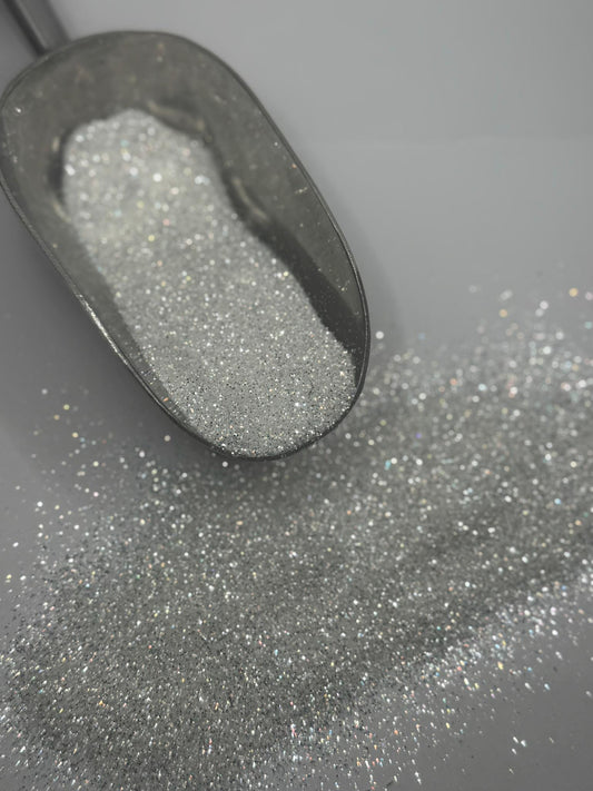 White Fine Polyester Glitter: Craft & Tumbler Supply "Cinderella"