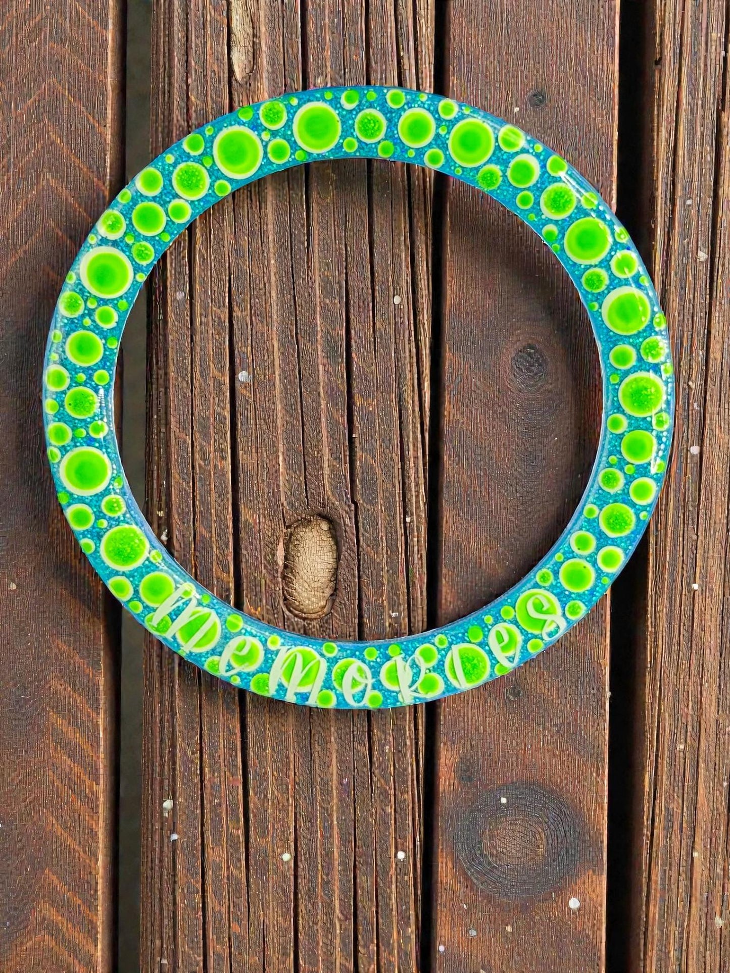Handmade Circle Memories Picture Frame Magnet | Handpainted Keepsake Gift