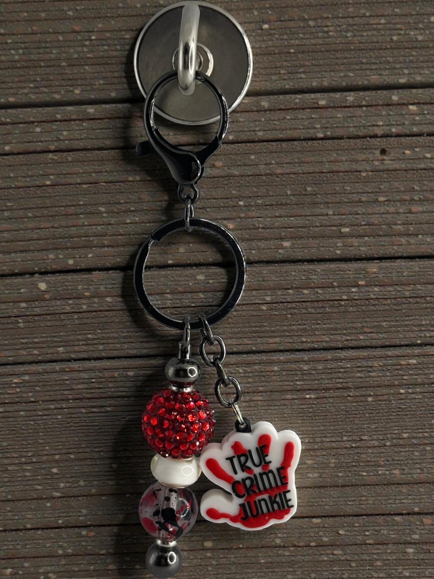 Handmade Beaded Keychain with Unique Focal Charm | Custom Bag Accessory Gift