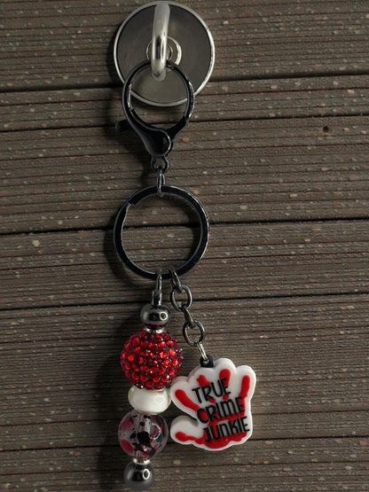 Handmade Beaded Keychain with Unique Focal Charm | Custom Bag Accessory Gift