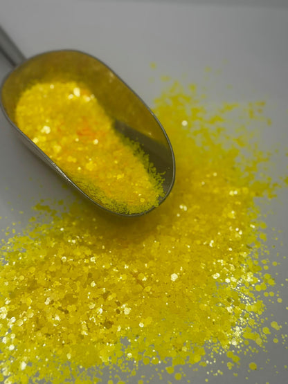 Chunky Yellow Polyester Glitter: Crafting, Tumblers, Slime  "Sunshine"