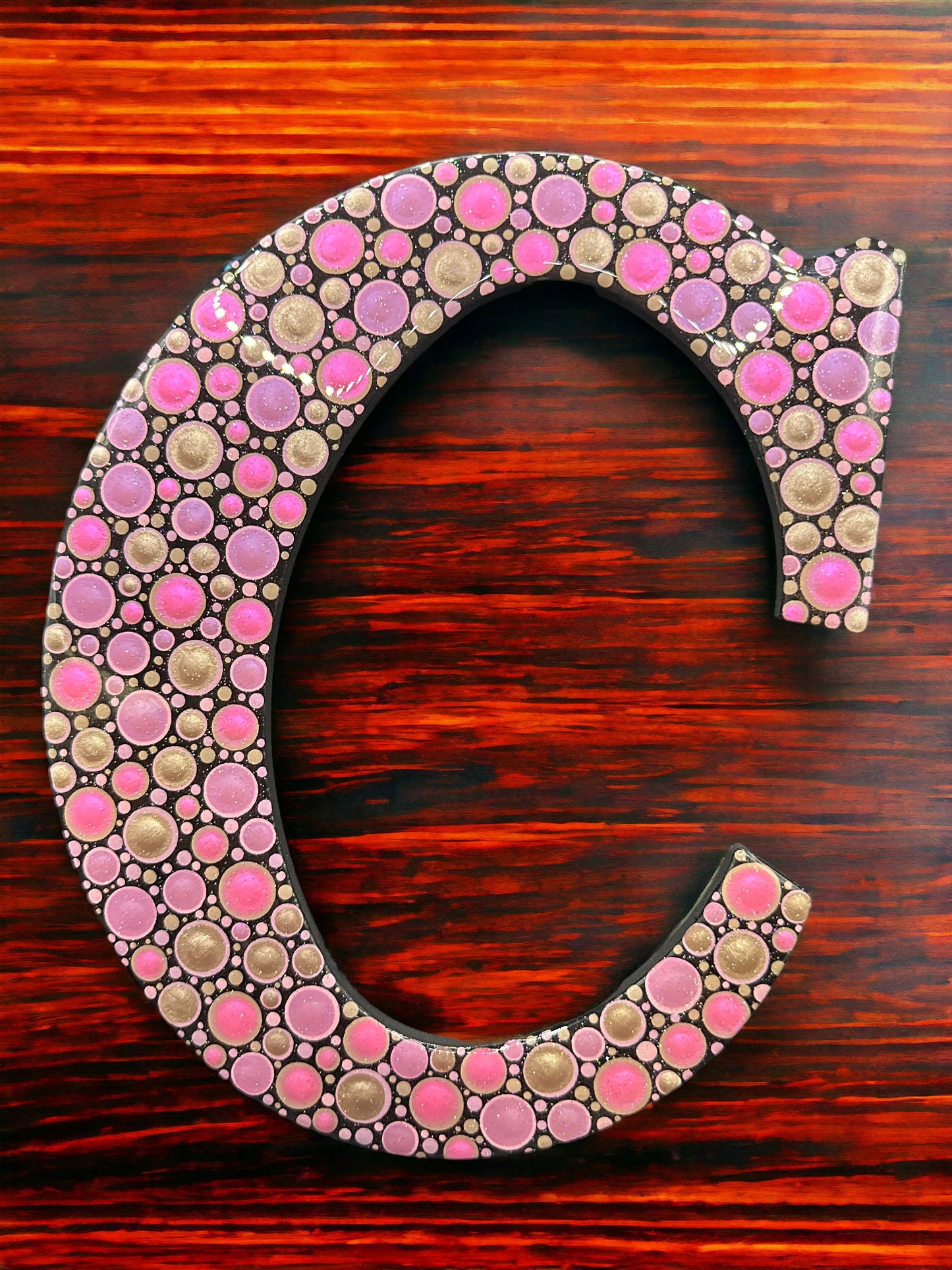 Personalized Dot Art Initial C Wall Decor -  Sparkle Wall Decoration