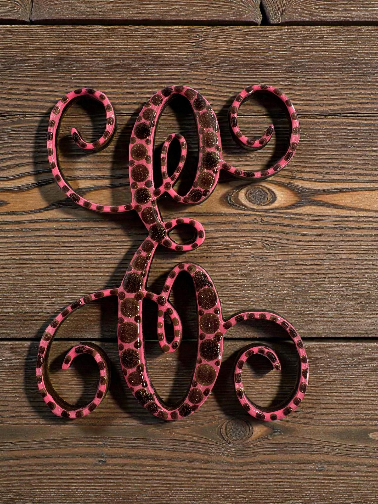 Handpainted Initial Fridge Magnet - Unique Handmade Letter Dot Art Decor Gift