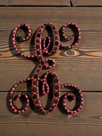 Handpainted Initial Fridge Magnet - Unique Handmade Letter Dot Art Decor Gift