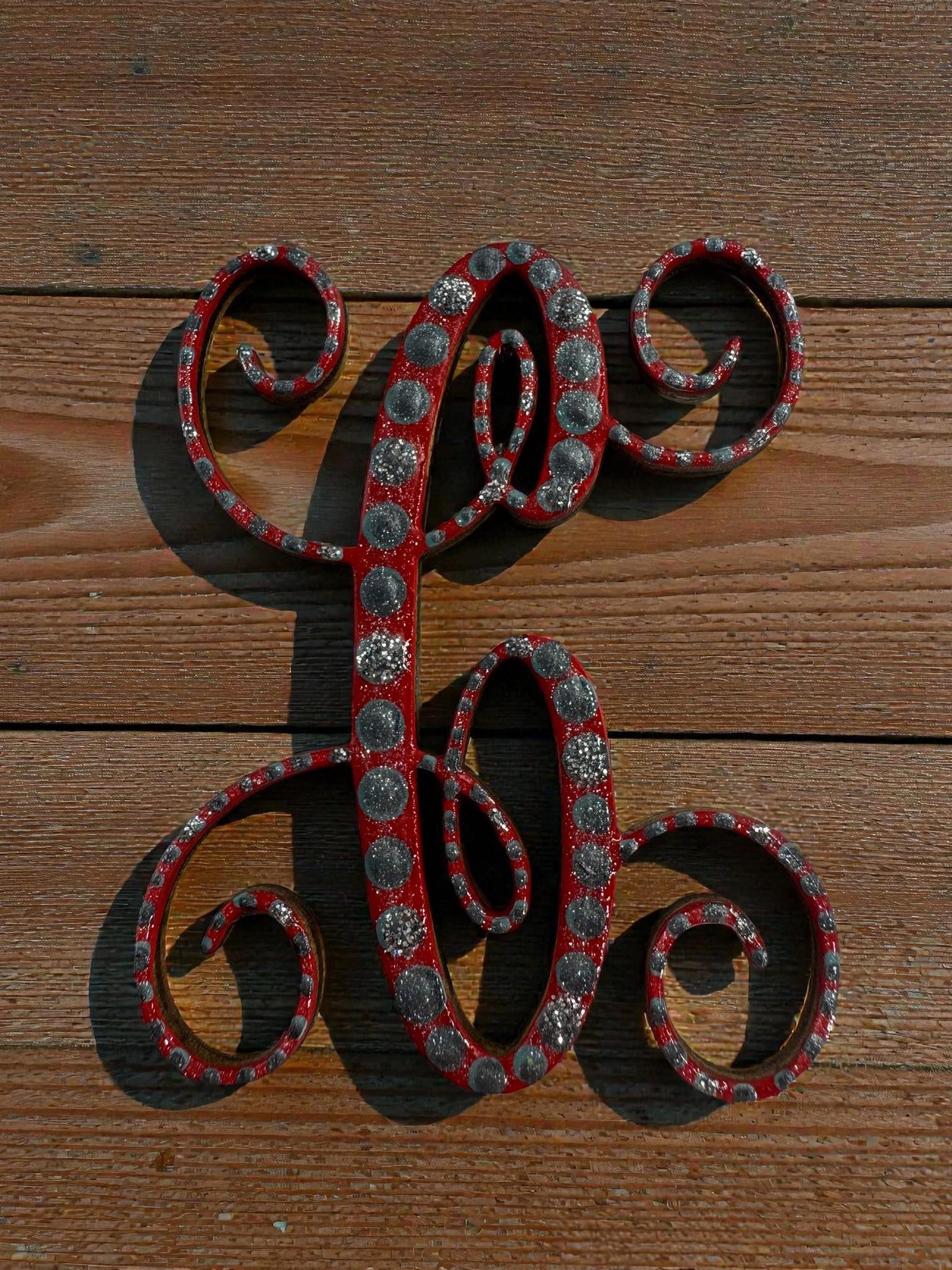 Handpainted Initial Fridge Magnet - Unique Handmade Letter Dot Art Decor Gift
