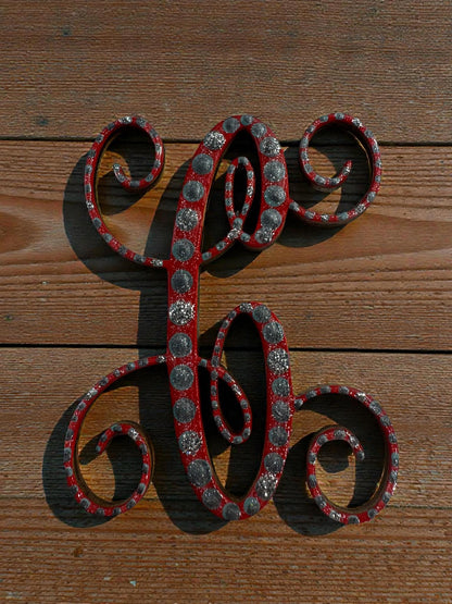 Handpainted Initial Fridge Magnet - Unique Handmade Letter Dot Art Decor Gift