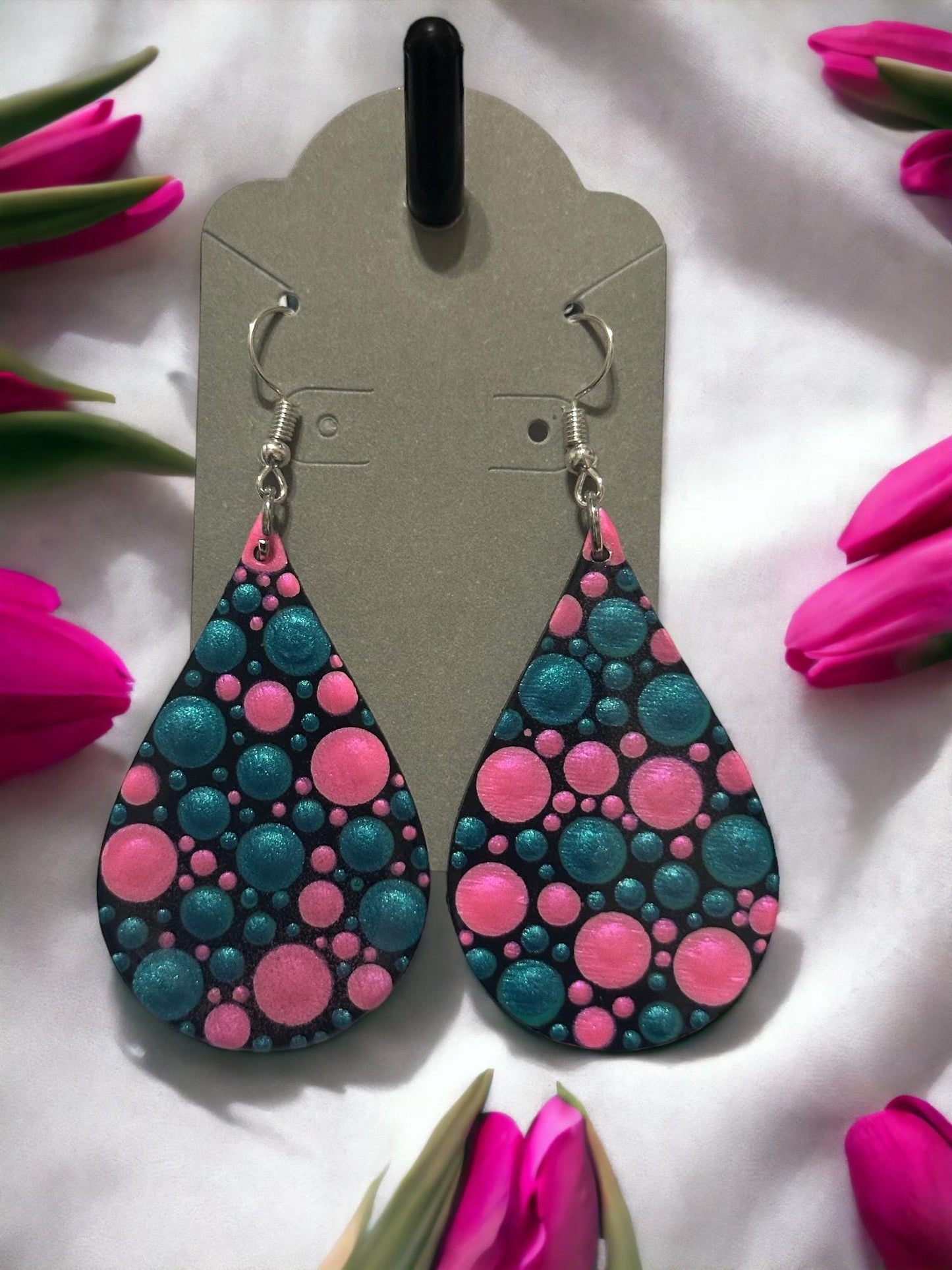 Boho Style Handmade Dot Earrings | Colorful, Lightweight Statement Jewelry