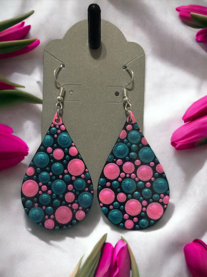 Boho Style Handmade Dot Earrings | Colorful, Lightweight Statement Jewelry