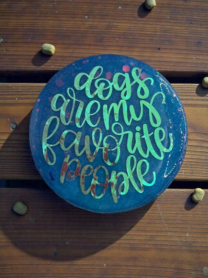 Animal Saying Magnets, Handmade & Handpainted Round Decor - Stocking Stuffer Idea