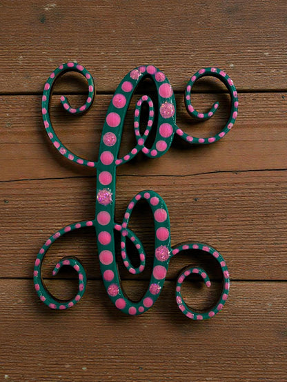 Handpainted Initial Fridge Magnet - Unique Handmade Letter Dot Art Decor Gift