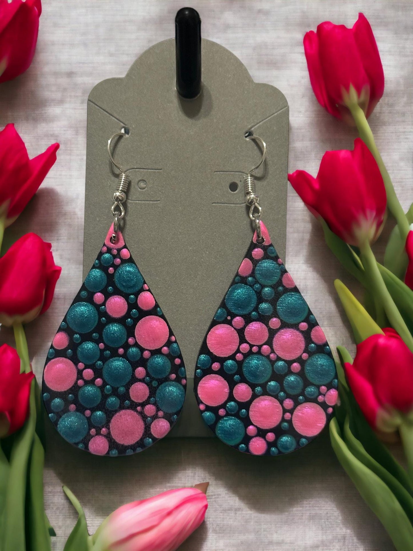 Boho Style Handmade Dot Earrings | Colorful, Lightweight Statement Jewelry