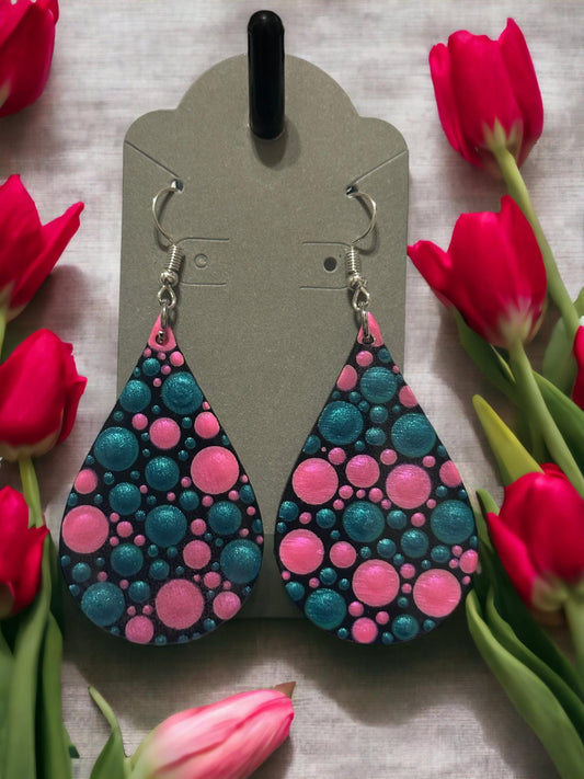 Boho Style Handmade Dot Earrings | Colorful, Lightweight Statement Jewelry