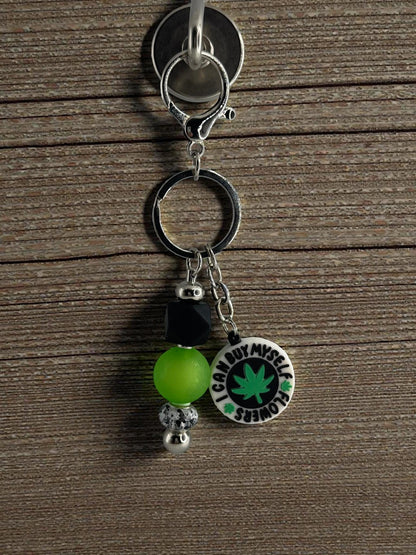 Handmade Beaded Keychain with Unique Focal Charm | Custom Bag Accessory Gift