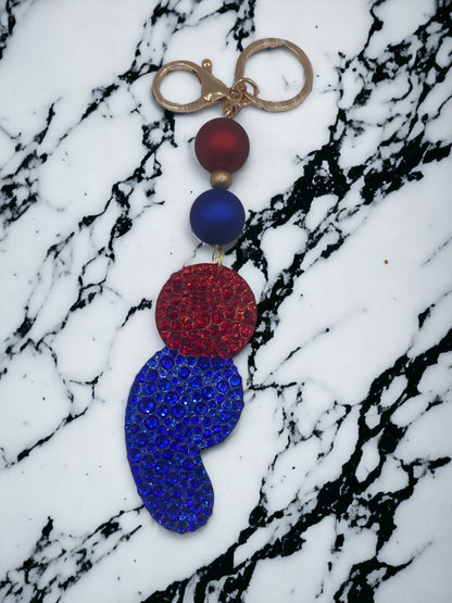 Suicide Awareness Keychain: Vibrant Bubblegum Beads, Mental Health Advocacy