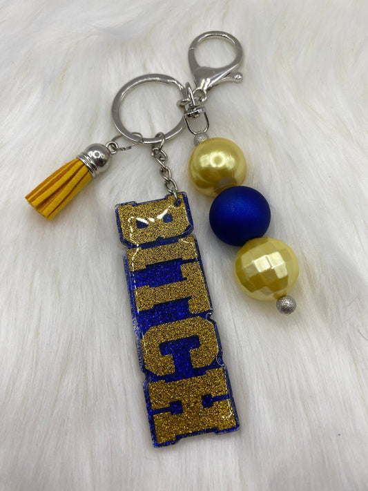 Trendy HBIC Keychain – Vibrant Bubblegum Beads for the Fearless Female in Your Life