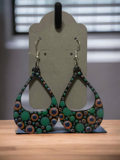 Boho Style Handmade Dot Earrings | Colorful, Lightweight Statement Jewelry