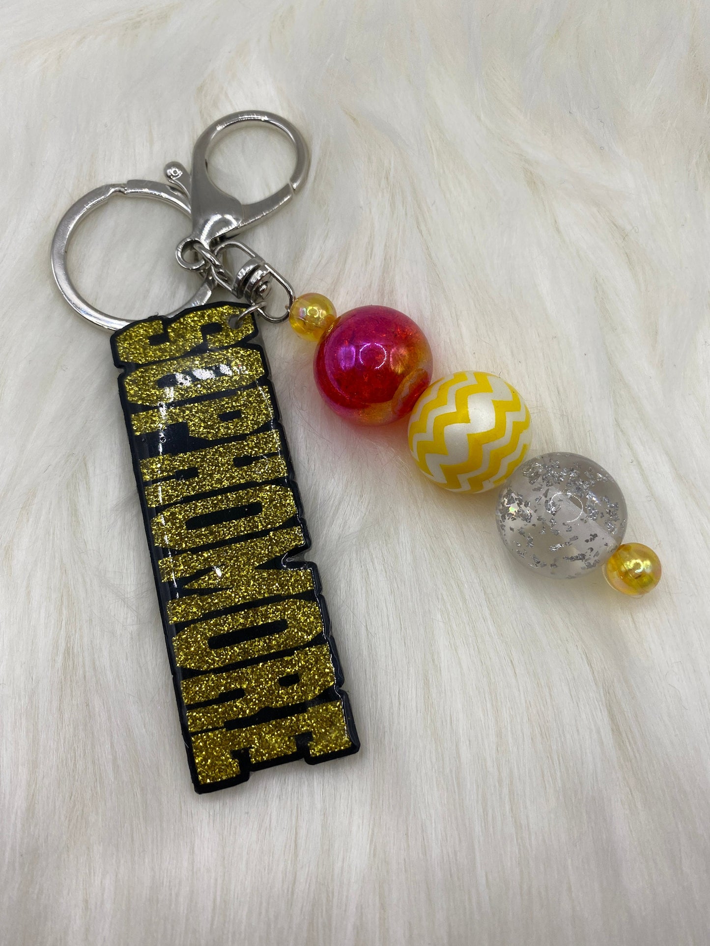 Bubblegum Bead Keychain - Colorful Class Keychains for Trendy Students & Fun Gift Ideas!
