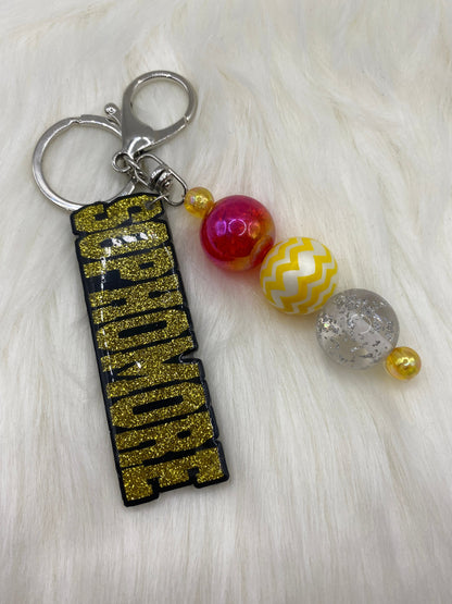 Bubblegum Bead Keychain - Colorful Class Keychains for Trendy Students & Fun Gift Ideas!