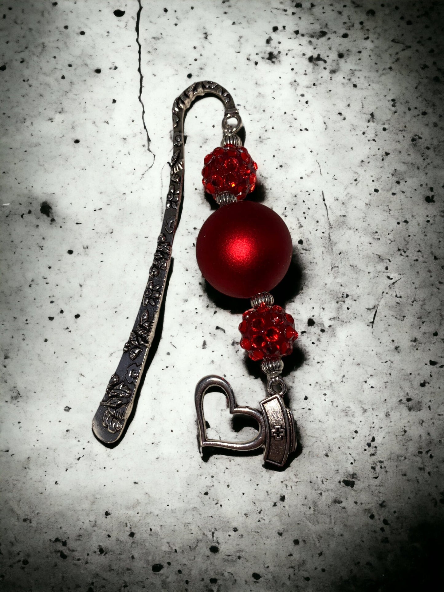 Bubblegum Bead Bookmark: Red Rose, Pink Ballerina, Purple Butterfly