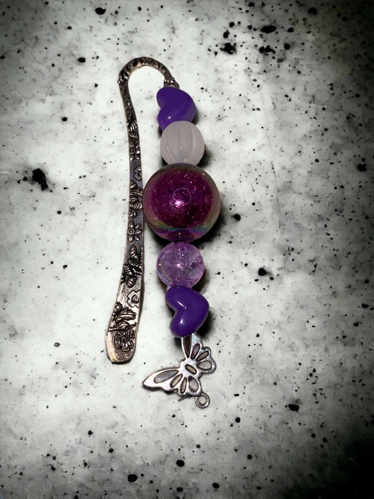 Bubblegum Bead Bookmark: Red Rose, Pink Ballerina, Purple Butterfly