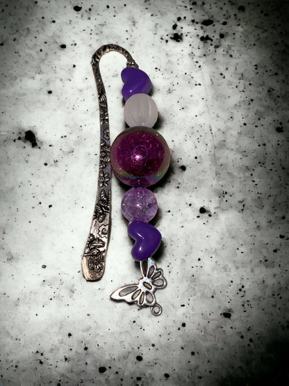 Bubblegum Bead Bookmark: Red Rose, Pink Ballerina, Purple Butterfly