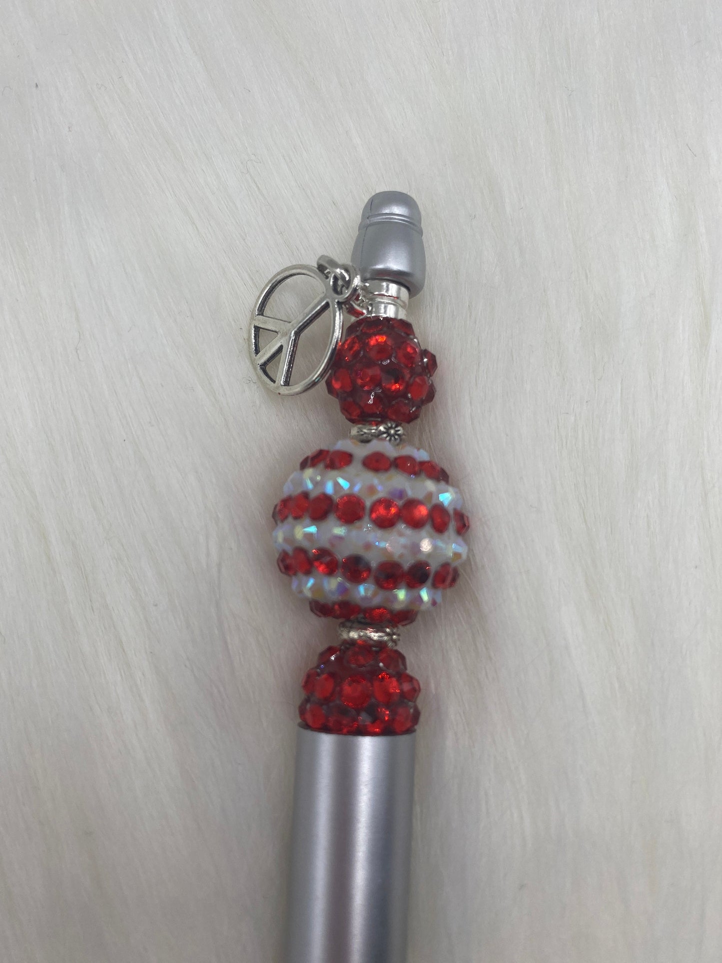 Beaded Customized Pen: Bubblegum Bead Charm, Office Gift