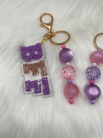 Colorful Bubblegum Bead Keychain – BFF Gift