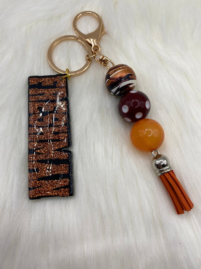 Bubblegum Bead Keychain - Colorful Class Keychains for Trendy Students & Fun Gift Ideas!