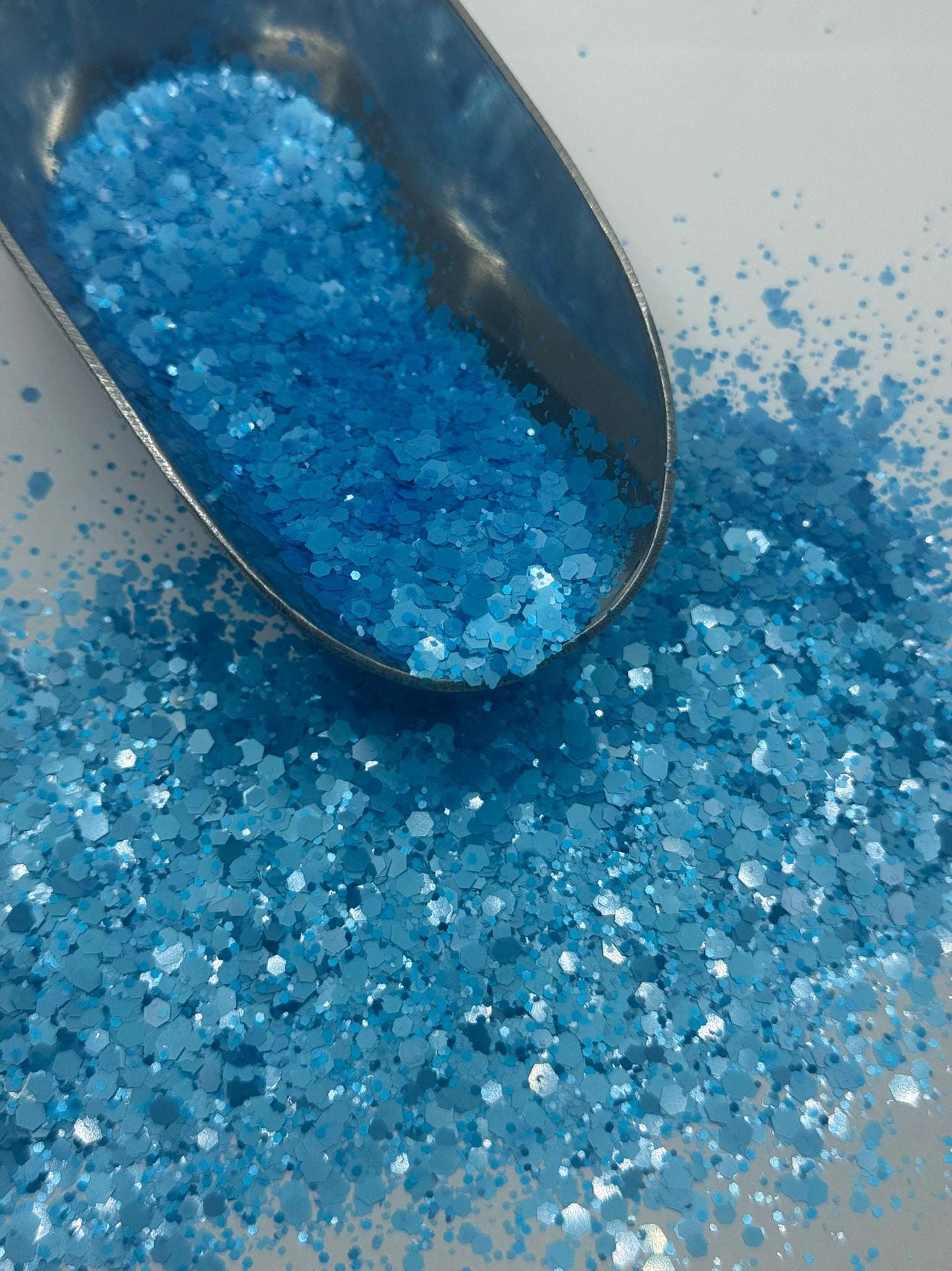 Chunky Neon Blue Glitter: Loose Polyester Crafting Sparkles "Dallas"