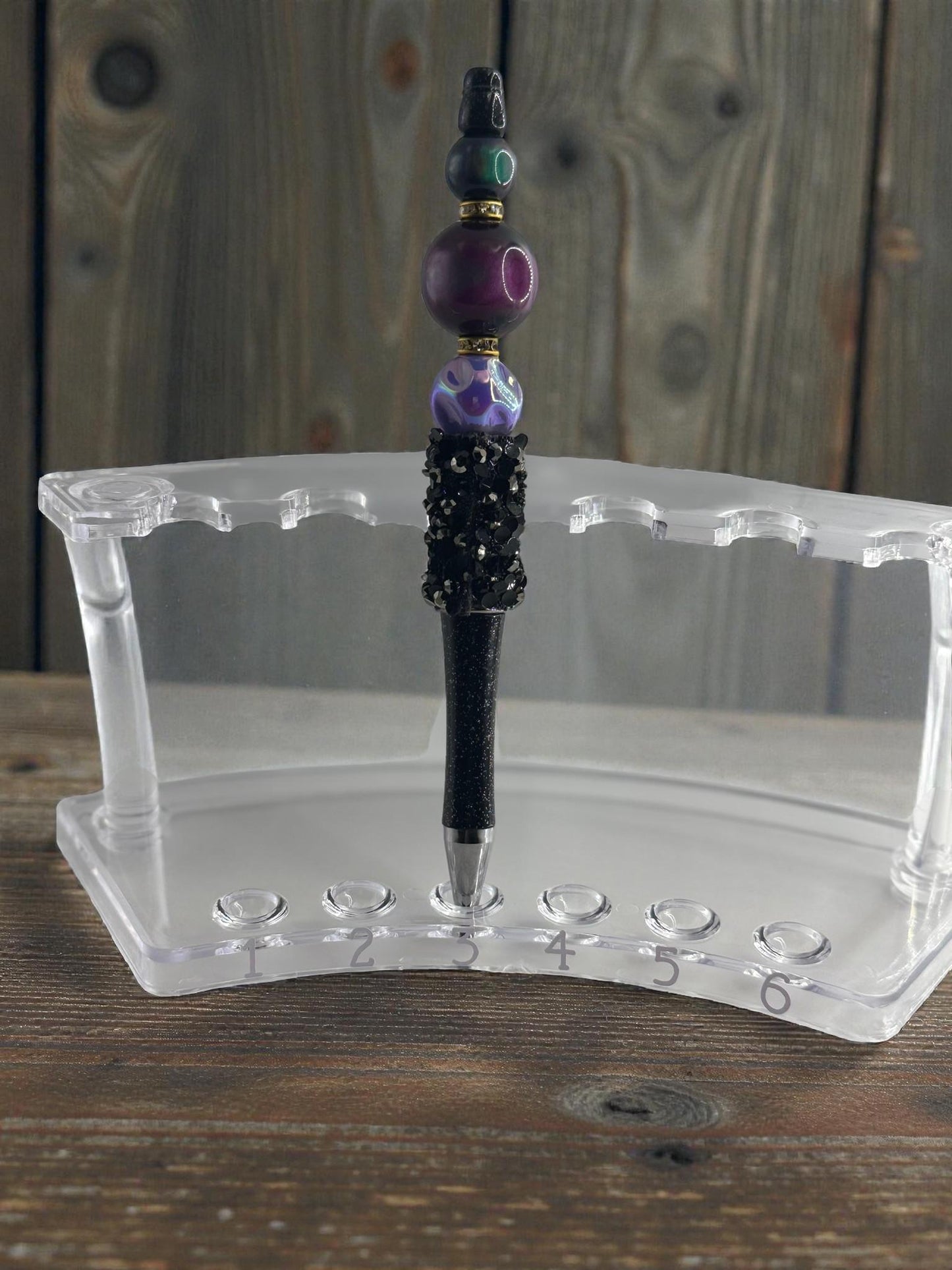 Sparkly Glam Pen with Chunky Bubblegum Beads | Unique Handmade Rhinestone Accessory