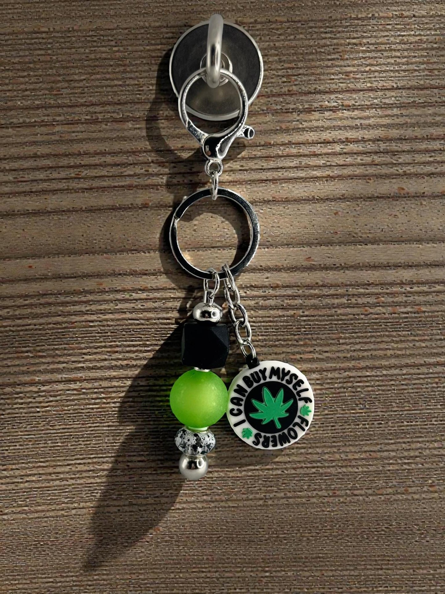 Handmade Beaded Keychain with Unique Focal Charm | Custom Bag Accessory Gift