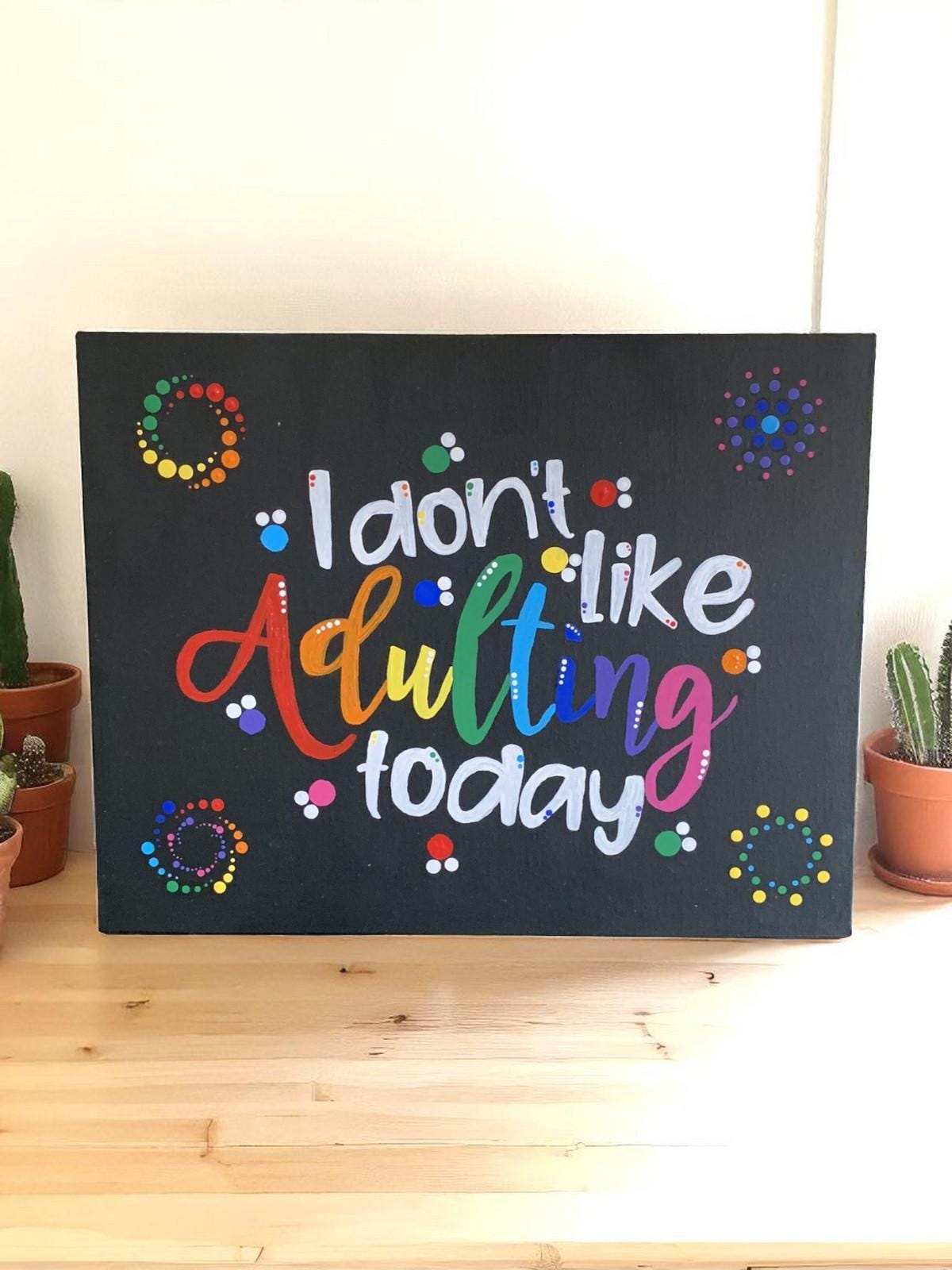Handpainted Quote Panel 14x11 Art | Personalized Typography Decor | Gift for Her/Him
