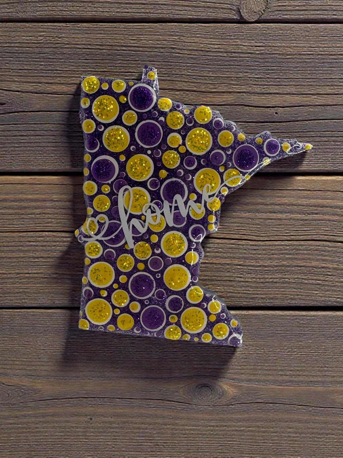 Handmade State Magnet, Handpainted Dot Art Home Gift, Multi Color Unique Souvenir