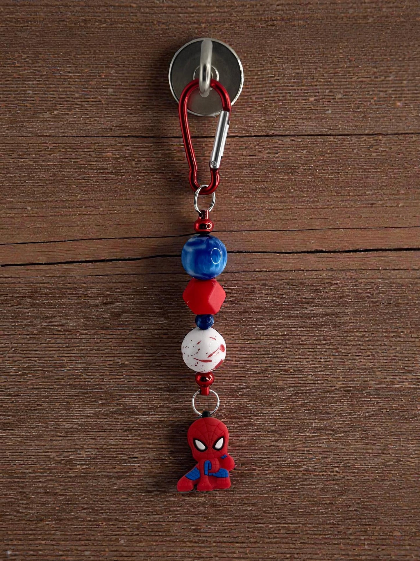 Vibrant Sayings Bead Keychain with Durable Hook Clip – Ideal for Trendy Organizers