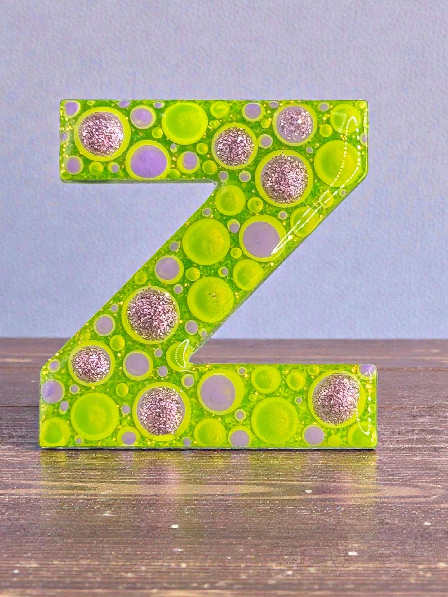 Handpainted Initial Fridge Magnet - Unique Handmade Letter Dot Art Decor Gift