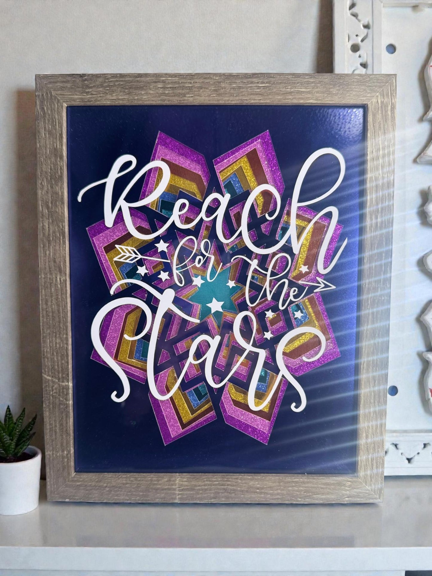 Shadowbox Art Reach for the Stars