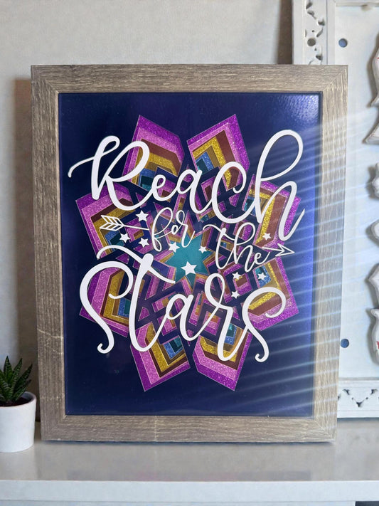 Shadowbox Art Reach for the Stars