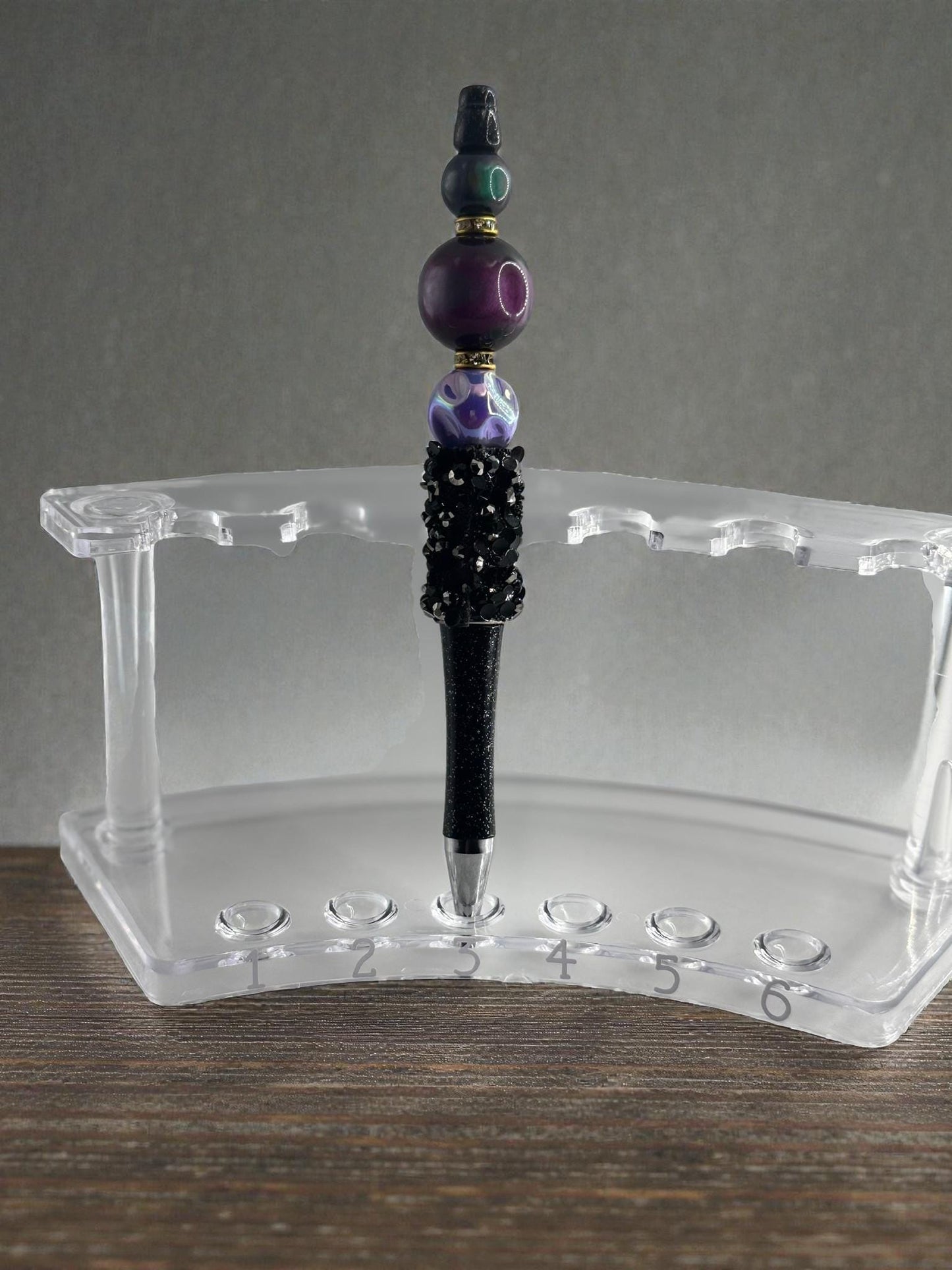 Sparkly Glam Pen with Chunky Bubblegum Beads | Unique Handmade Rhinestone Accessory